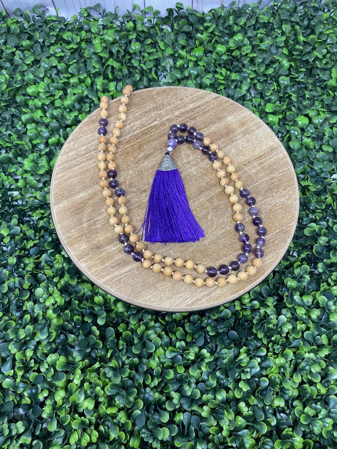 Amethyst Palo Santo Mala 8mm