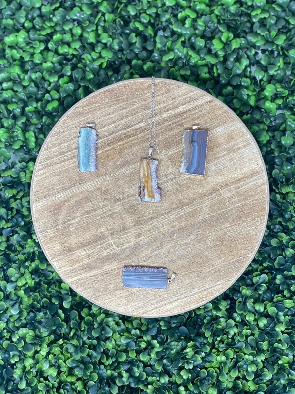 Amethyst Side Druze Pendant