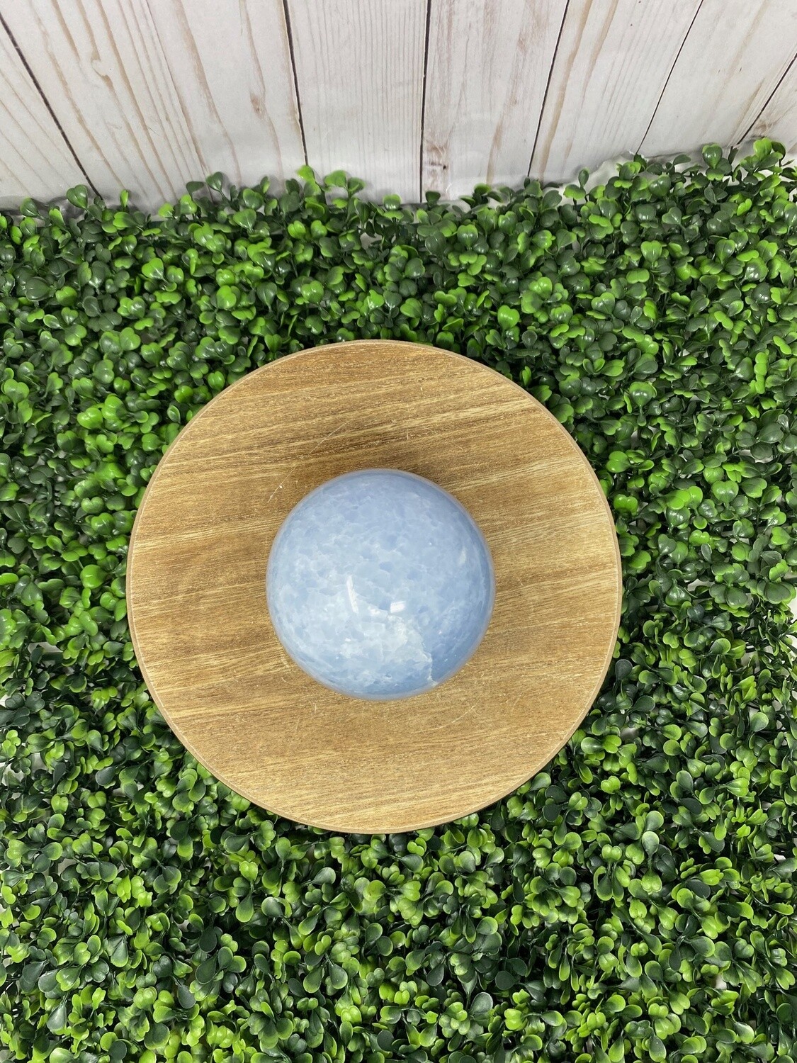 Blue Calcite Sphere 4&quot;