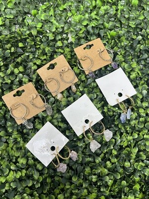 Braided Crystal Hoop Earrings