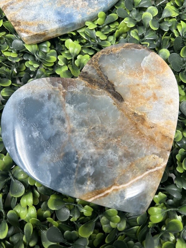 Blue Onyx Heart 4&quot;