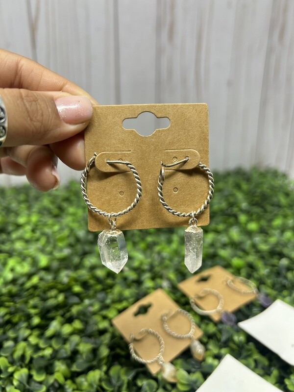 Braided Crystal Hoop Earrings