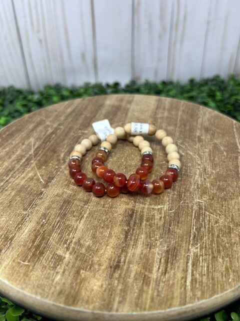 Carnelian x Palo Santo Bracelet