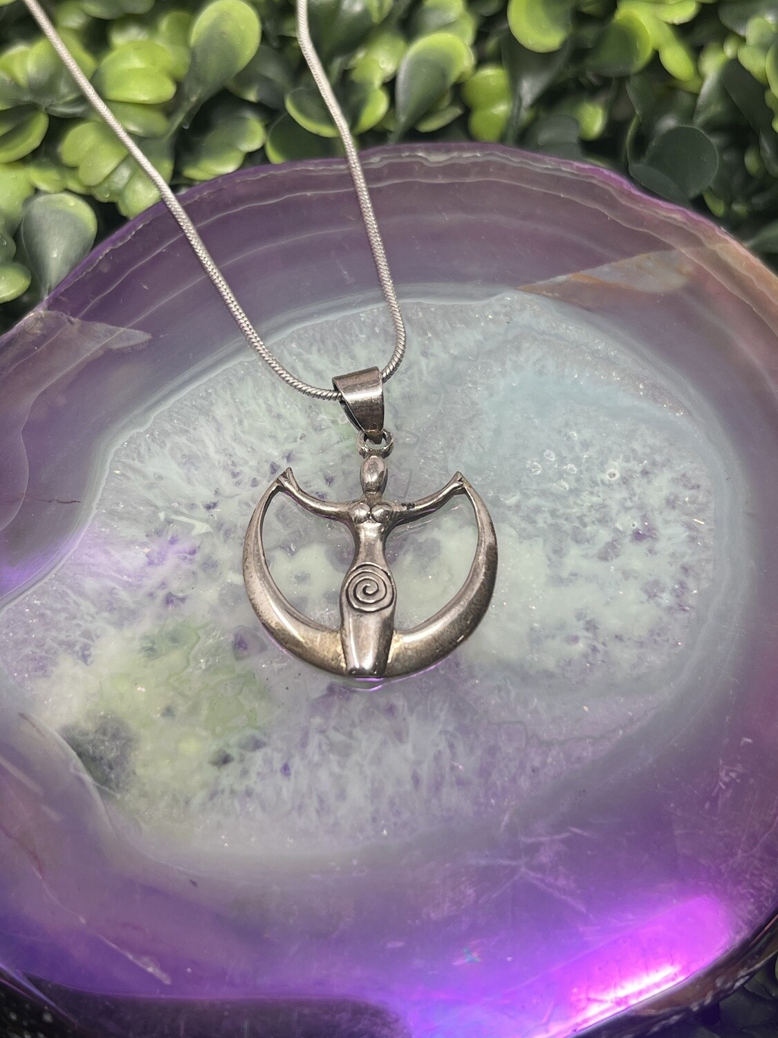 Spiral Moon Pendant