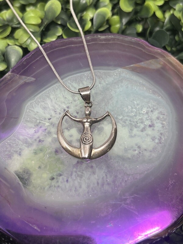 Spiral Moon Pendant