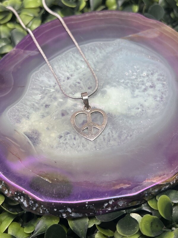 Heart Peace Sign Pendant