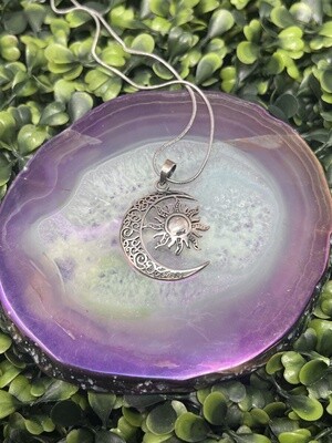 Paisley Sun Moon SS Necklace