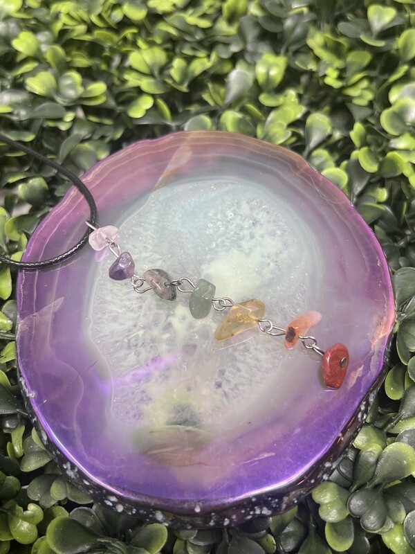 Chakra Chip Vertical Necklace