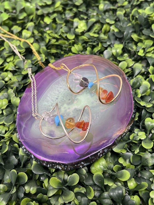 Chakra Infinity Spiral Pendant