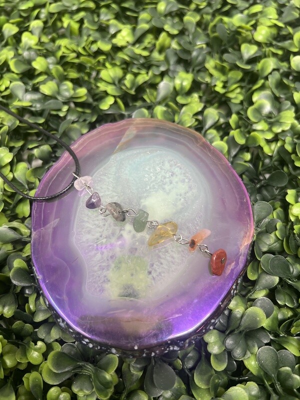 Chakra Chip Vertical Necklace