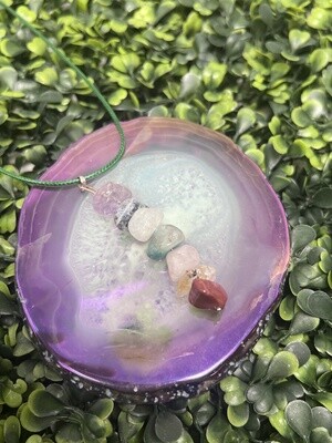 Chakra Vertical Pendant Silver