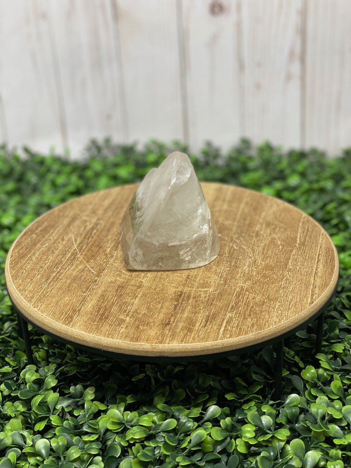 Clear Quartz Standing Heart 3&quot;