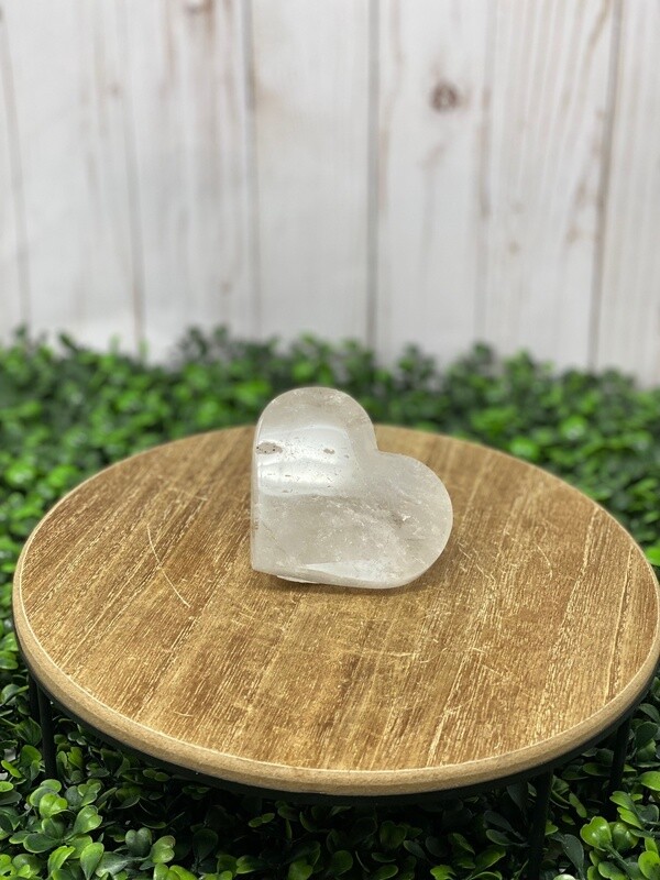 Clear Quartz Standing Heart