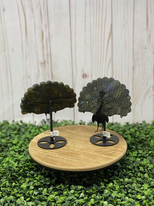 Labradorite Peacock Stand 6.5x5