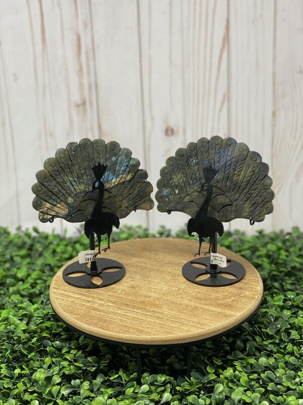 Labradorite Peacock Stand 6.5x5