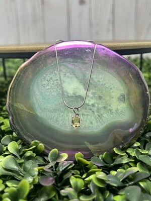 Citrine Cut Sterling Necklace