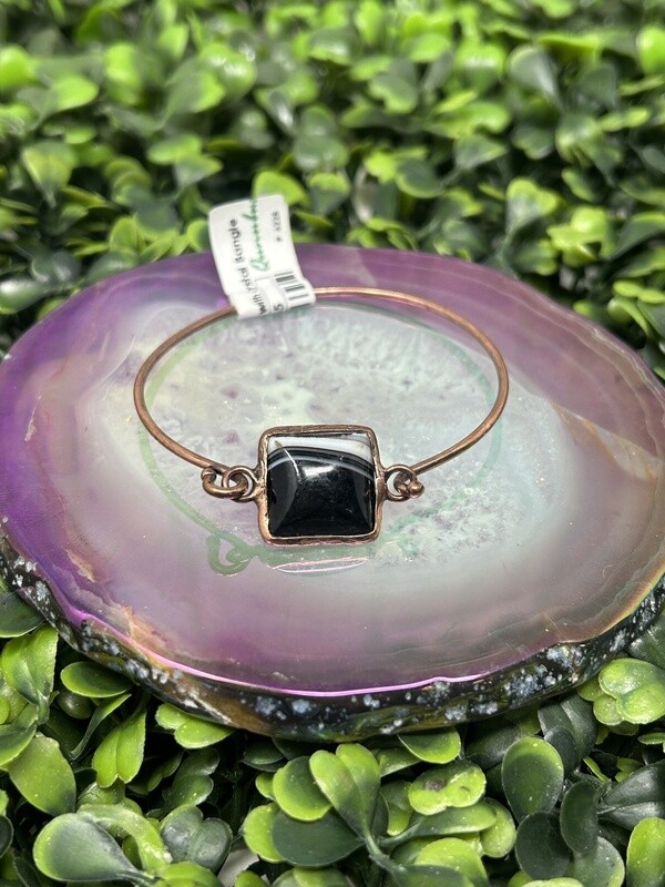 Copper Thin with Crystal Bangle