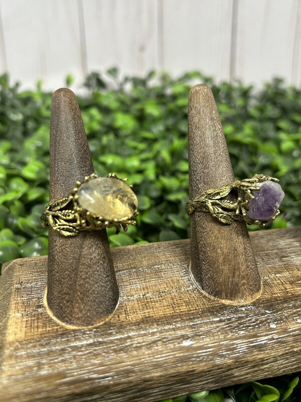 Copper Crystal Ring
