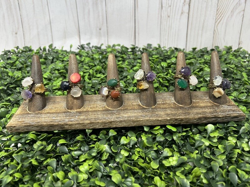 Triple Crystal Copper Ring