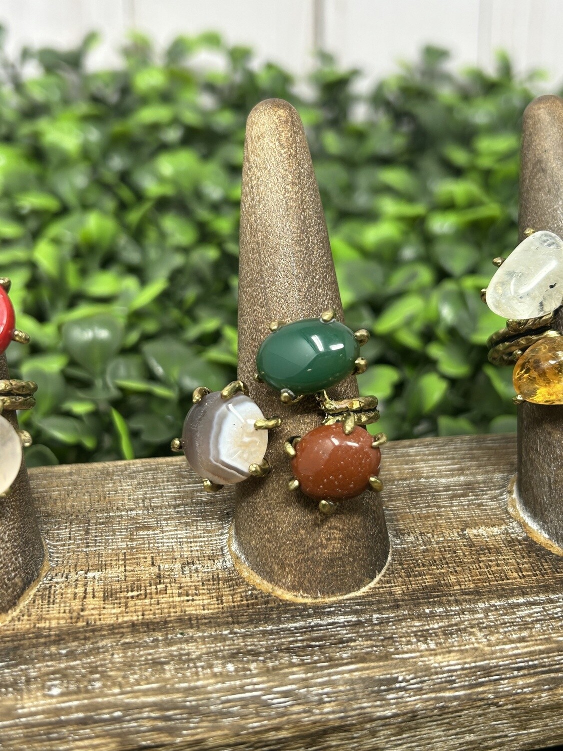 Triple Crystal Copper Ring, Type: 1