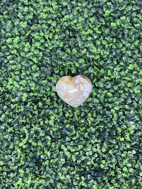 Flower Agate Heart - 55