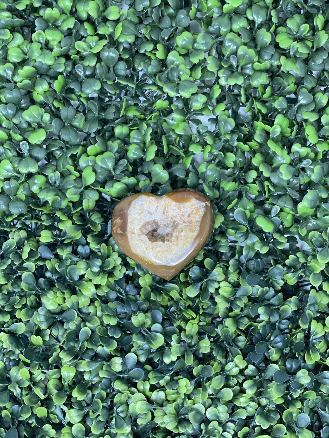 Druzy Agate Geode Heart 2.7&quot;