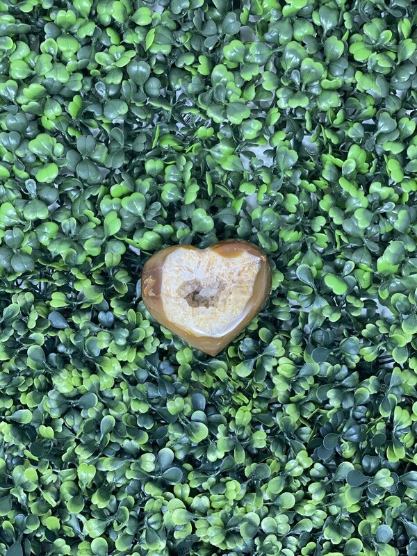 Druzy Agate Geode Heart 2.7&quot;