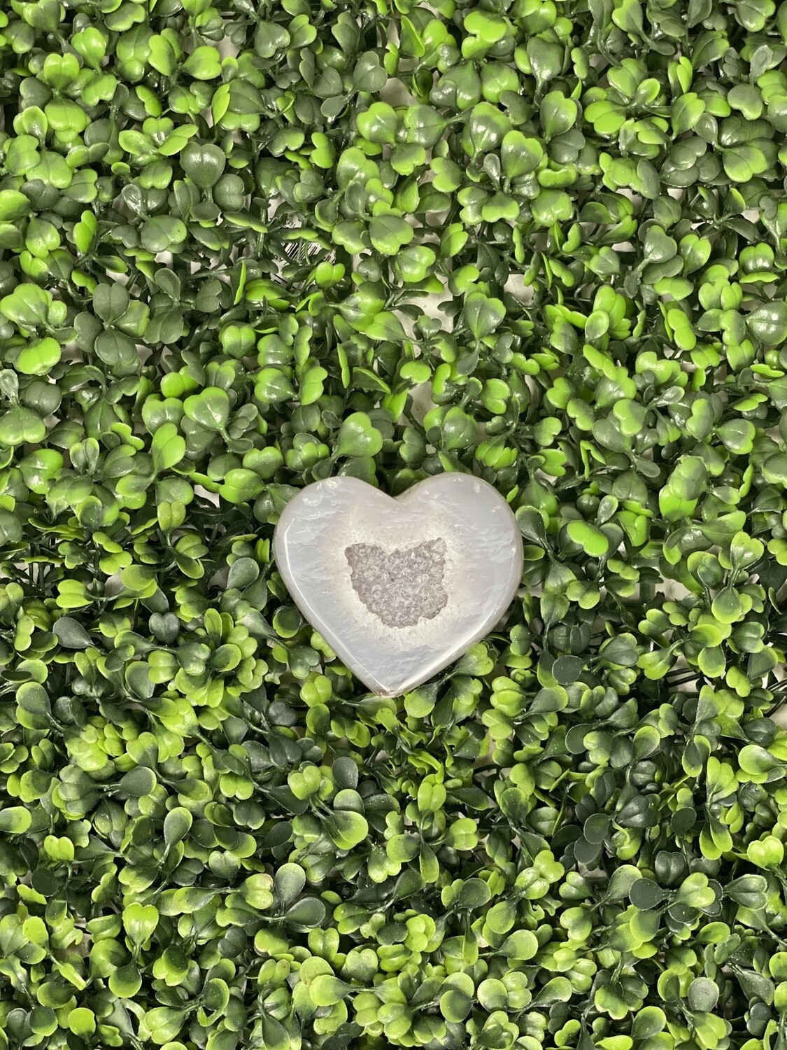 Druzy Agate Geode Heart 3x2&quot;