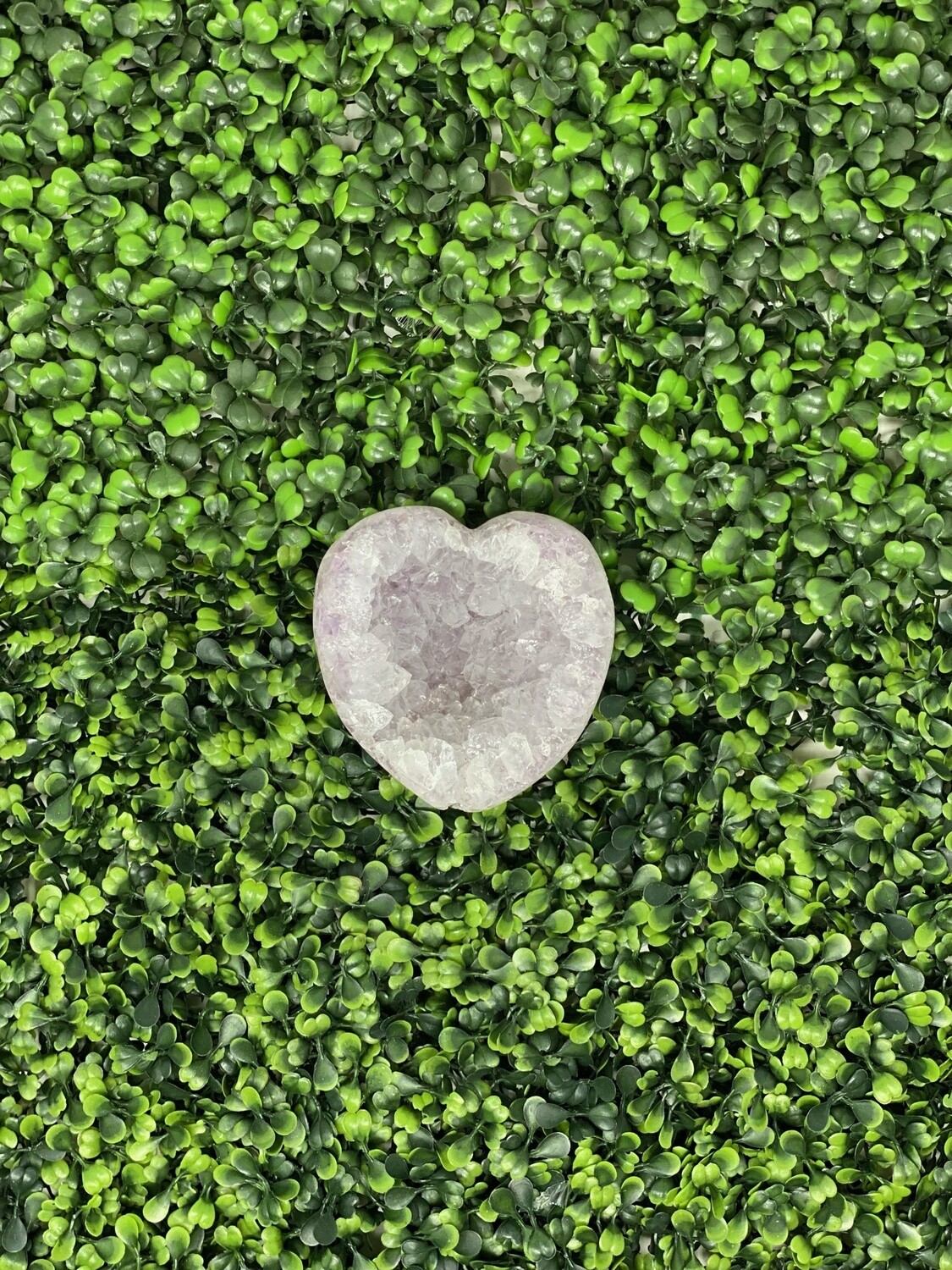 Druzy Agate Geode Heart 4x4&quot;