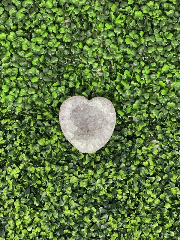 Druzy Agate Geode Heart 4x4&quot;