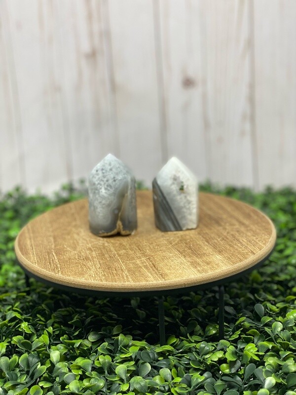 Druzy Agate Tower 3x1.5&quot;