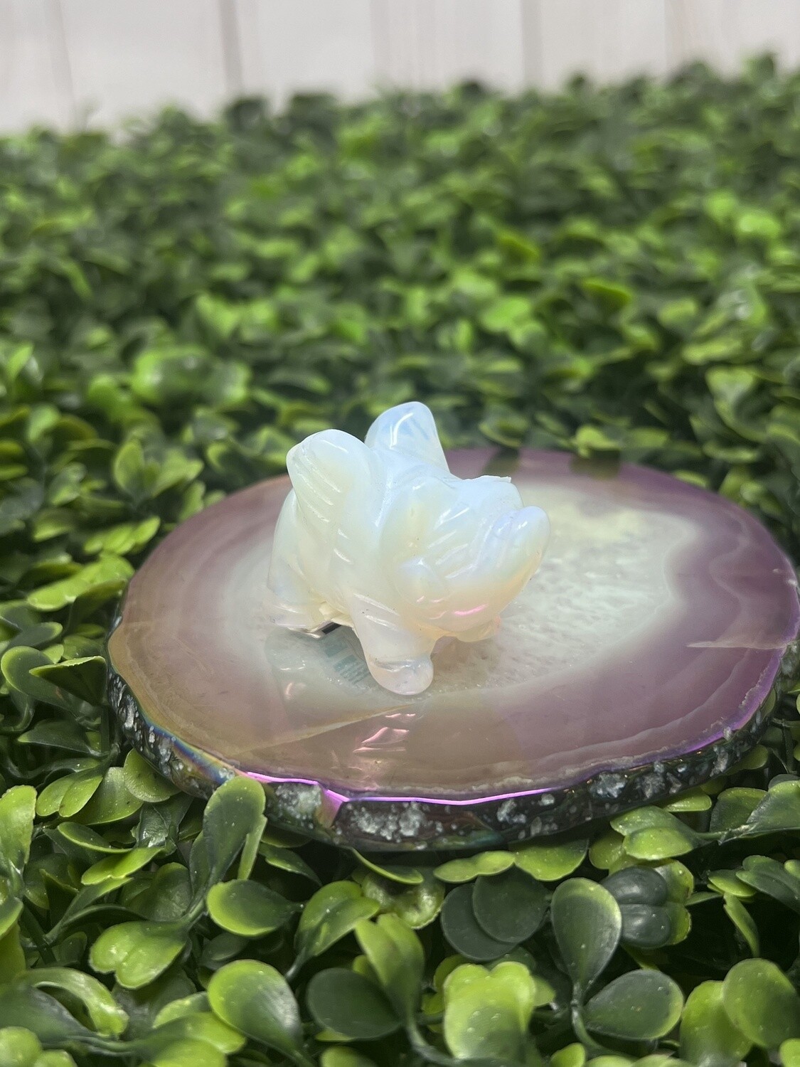 Crystal Flying Pig - Opalite