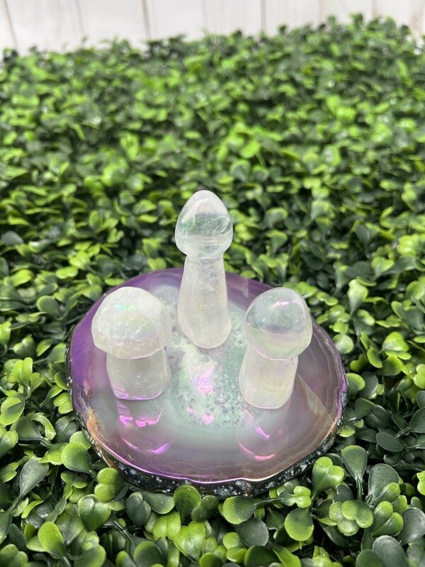 Crystal Mushroom- Aura Quartz