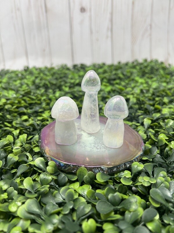 Crystal Mushroom- Aura Quartz