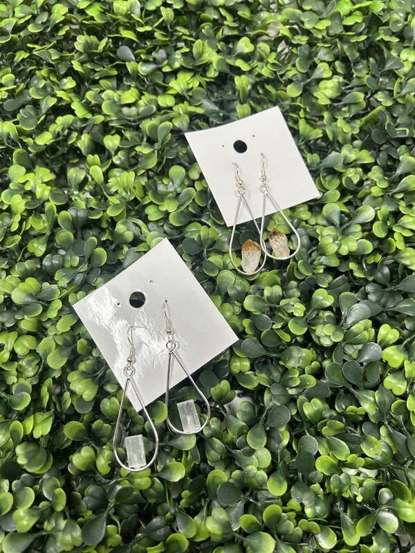 Tear Drop Crystal Hoop Earring