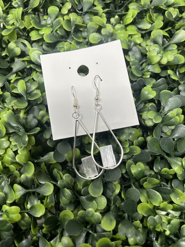 Tear Drop Crystal Hoop Earring