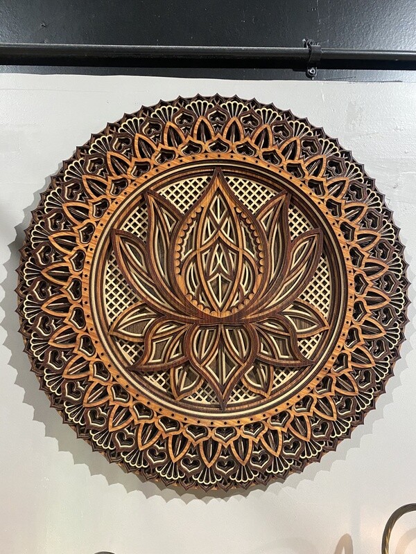 Wooden Wall Decor Lotus