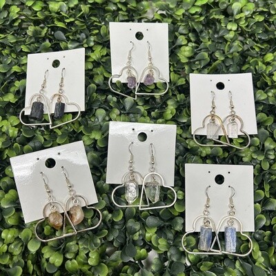 Heart Hoop Crystal Earrings