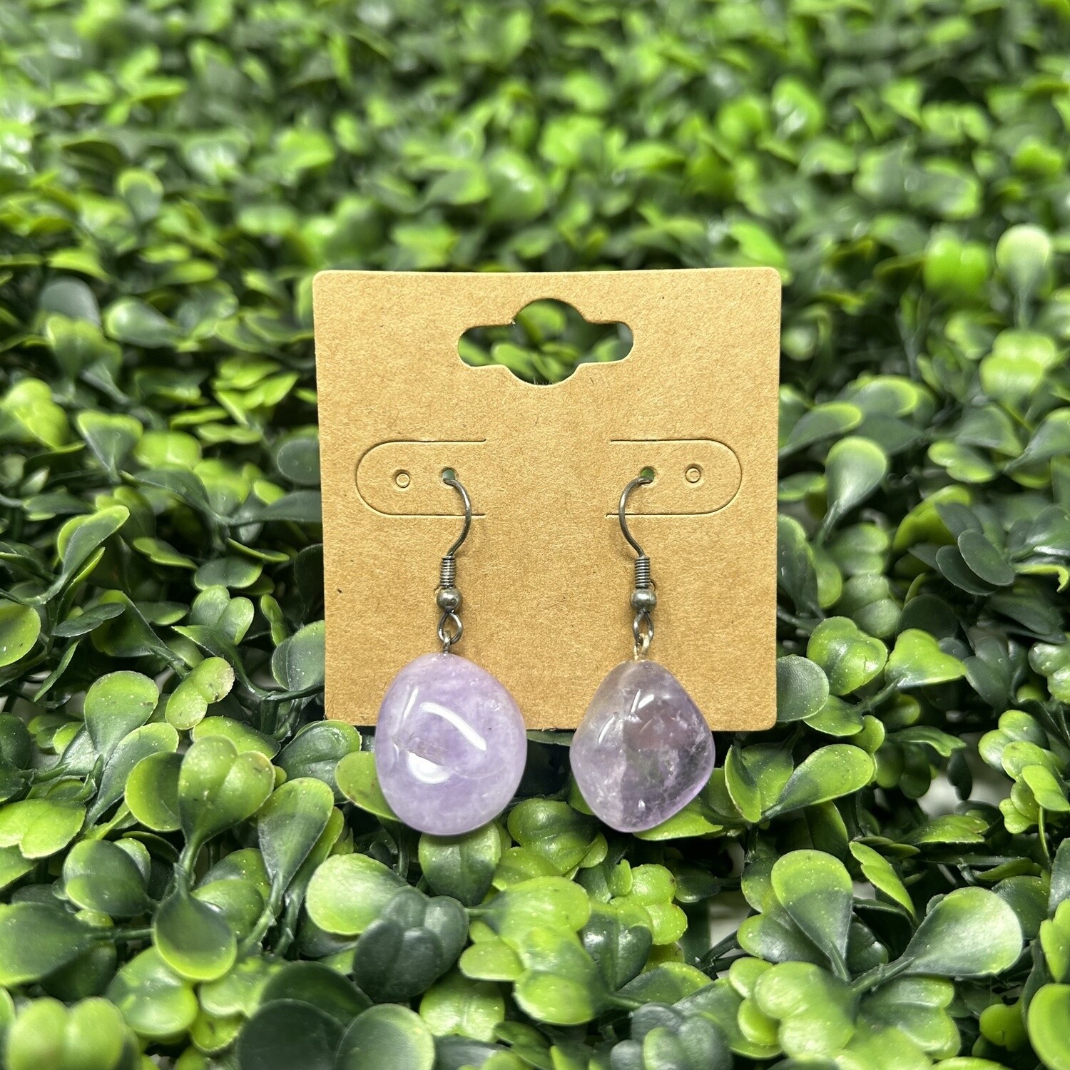 Tumbled Crystal Earring, Chakra: Amethyst