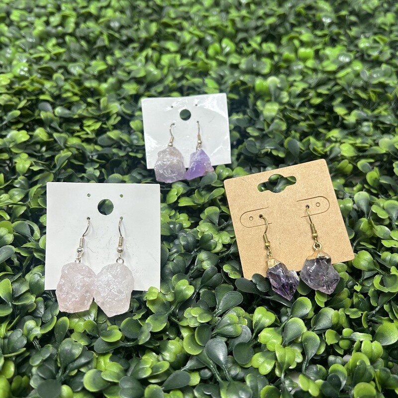 Raw Crystal Earrings