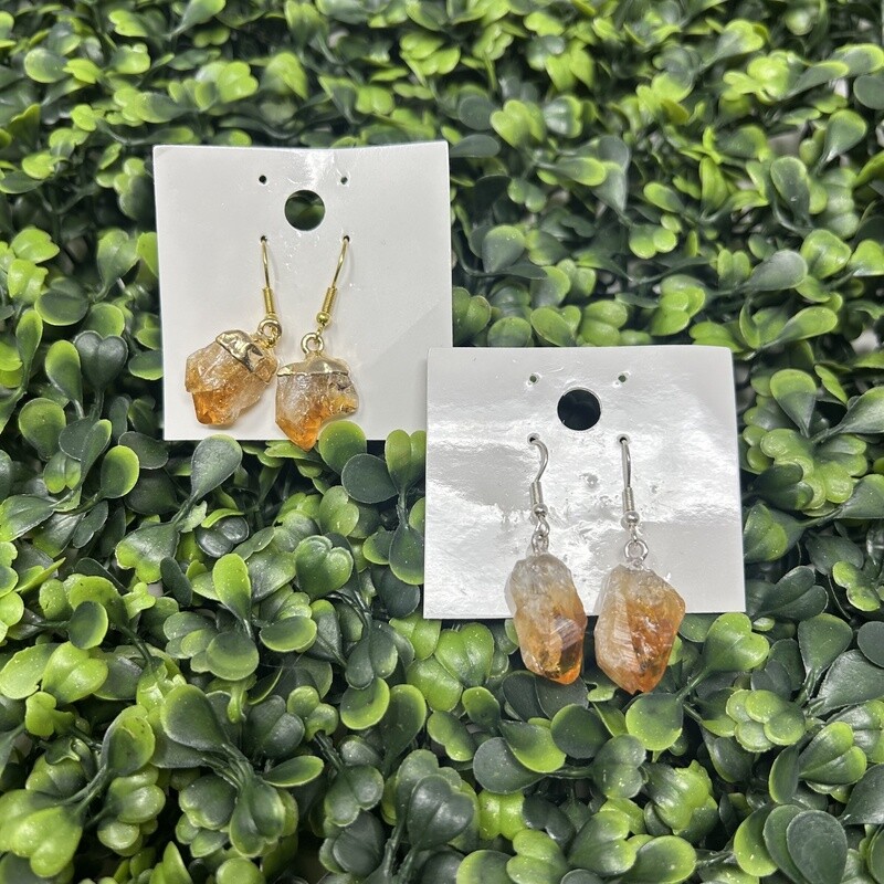 Citrine Drop Point Earrings