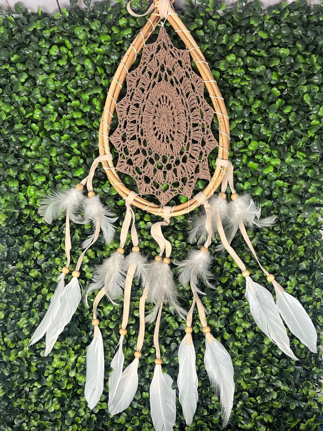 Oval Dream Catcher, Colour: Beige