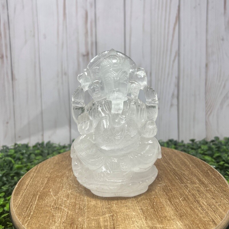 Clear Quartz Ganesh Statue