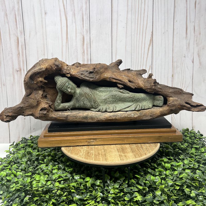 Laying Buddha in Wood Cave