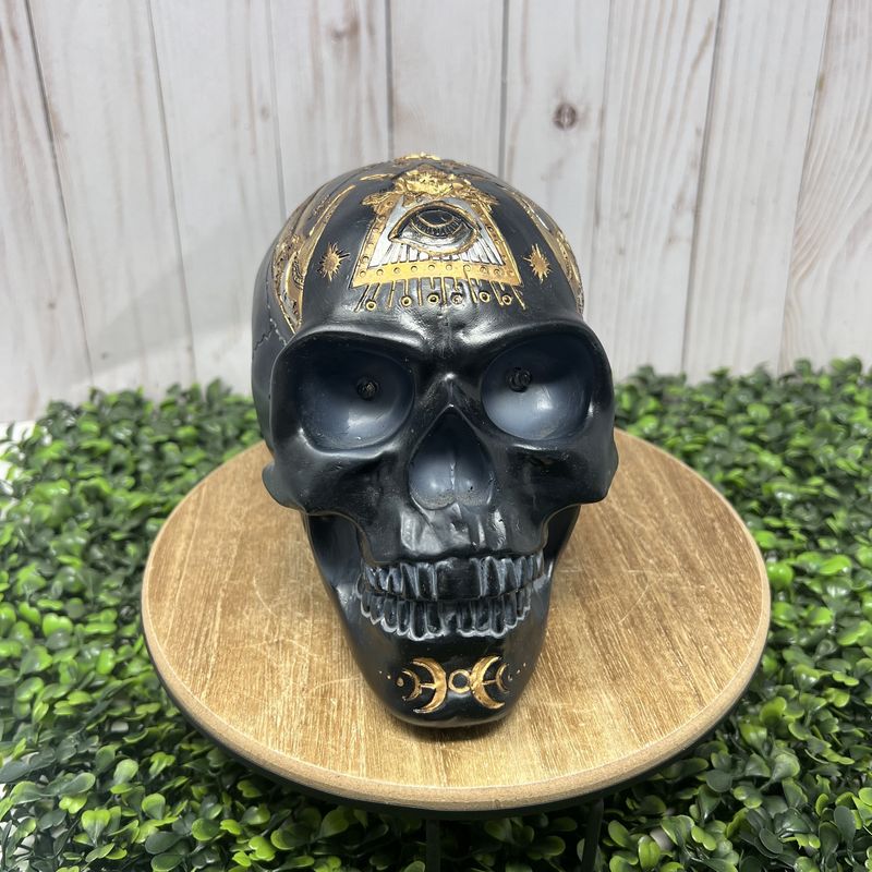 Black Skull W/ LED 15064