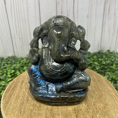 Labradorite Ganesh Statue