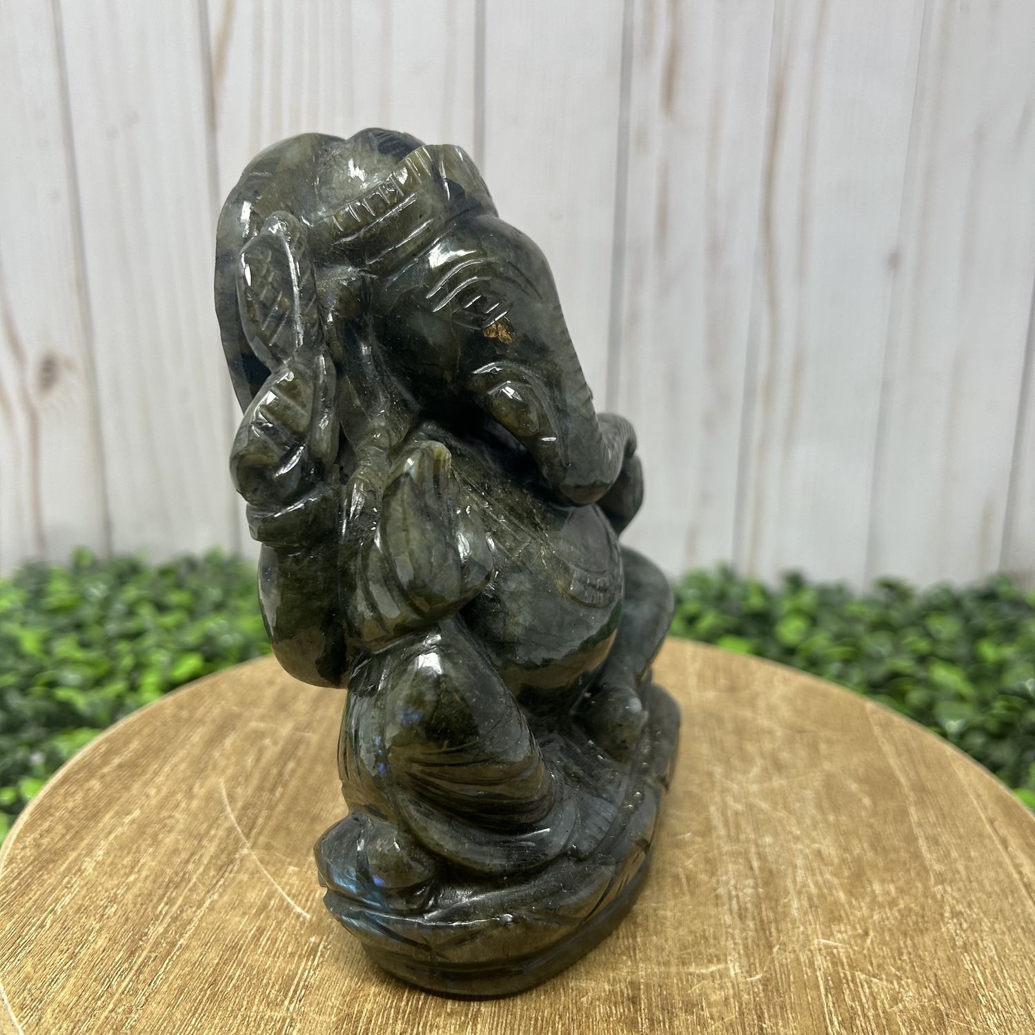 Labradorite Ganesh Statue