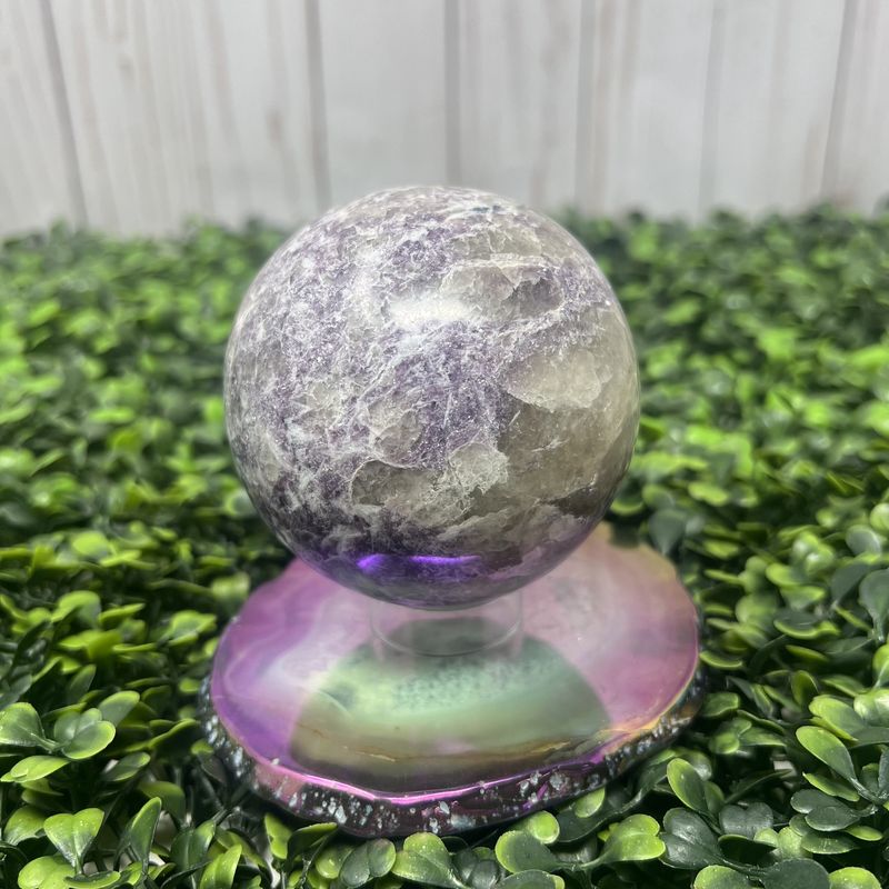 Lepidolite Sphere 3.5&quot;