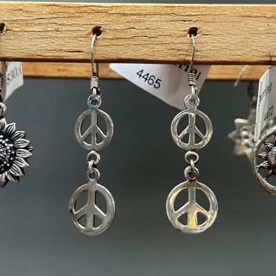 Double Peace Sign Earrings