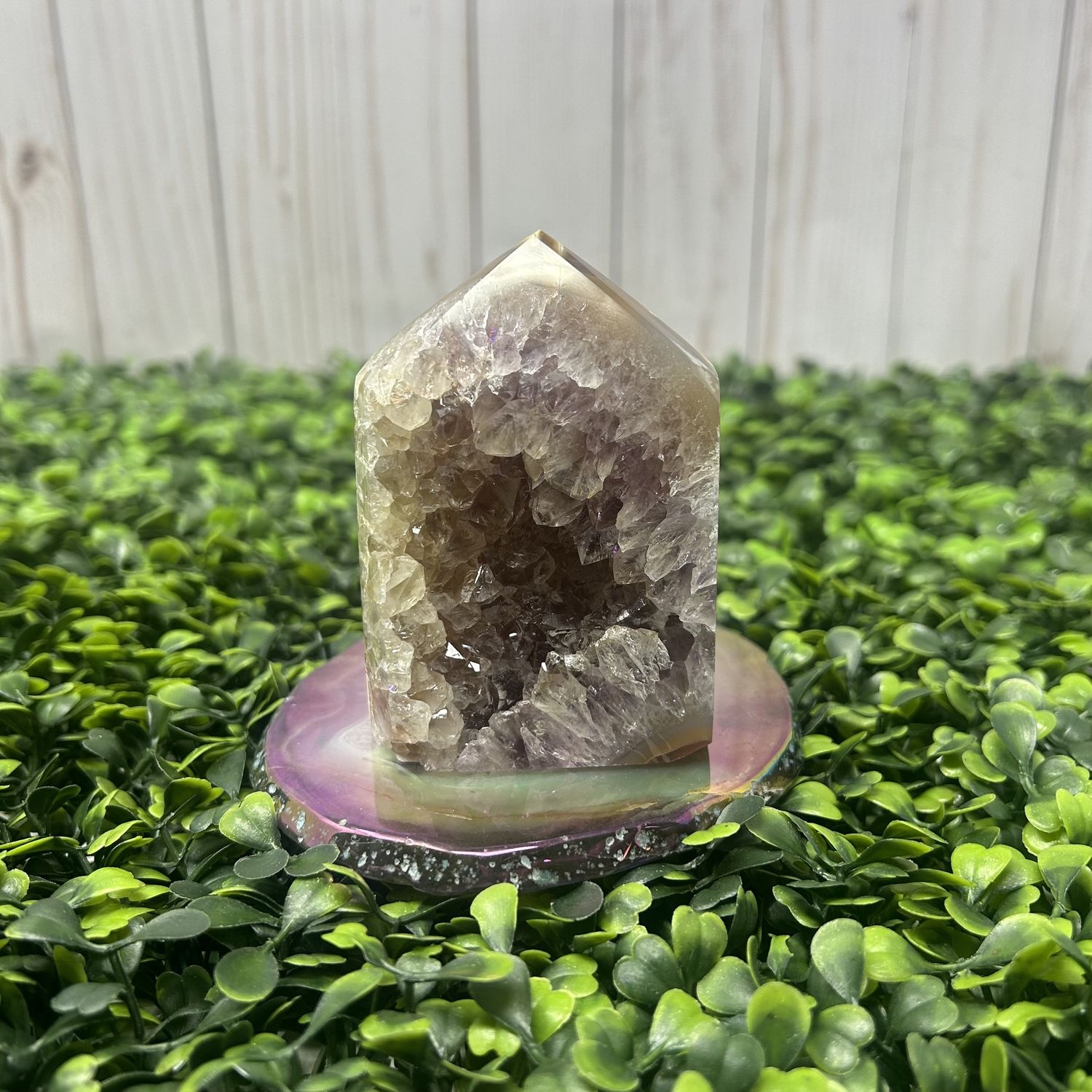Druzy Agate Tower 4.5x2.5&quot;